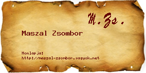 Maszal Zsombor névjegykártya